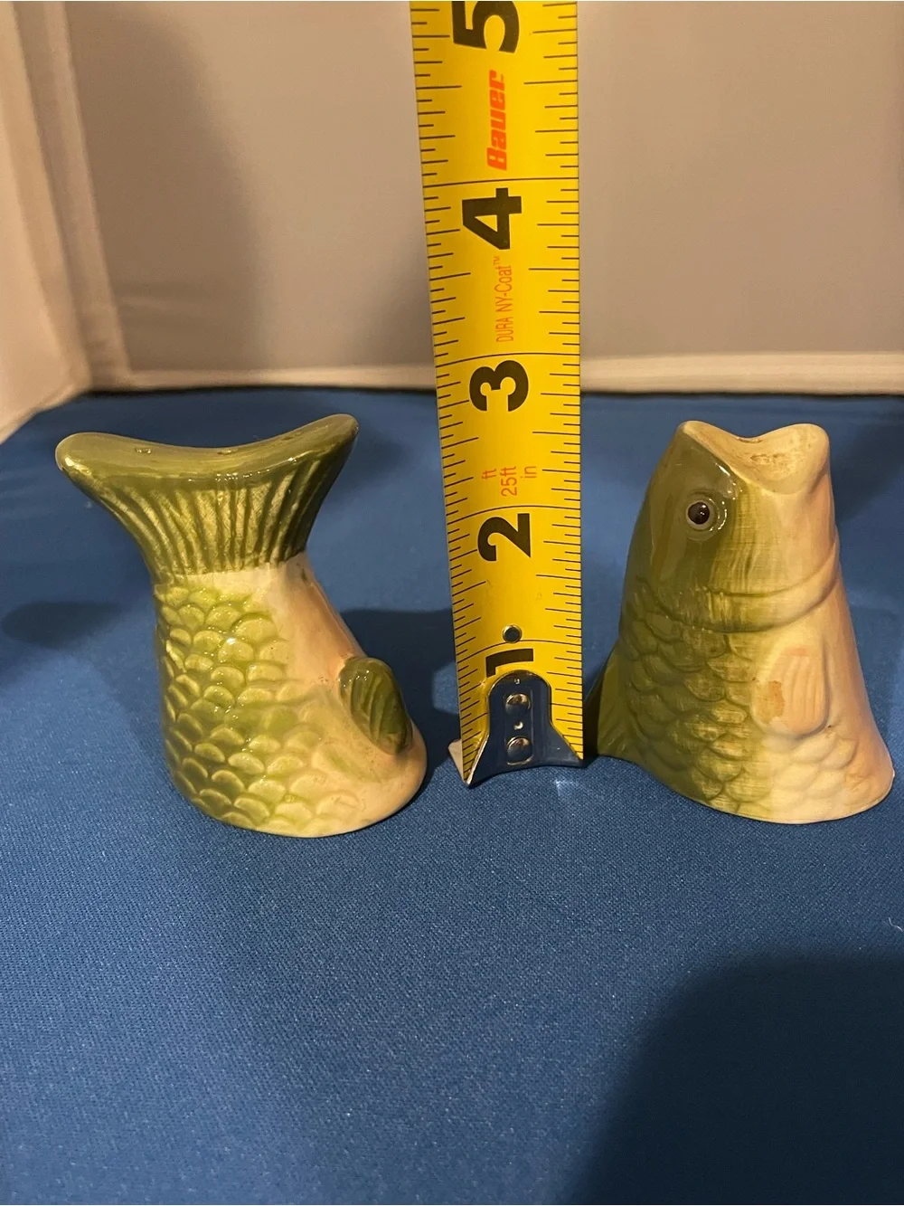 Antique Ceramic Fish Salt and Pepper Shakers - Decorative Pet Fish Tableware